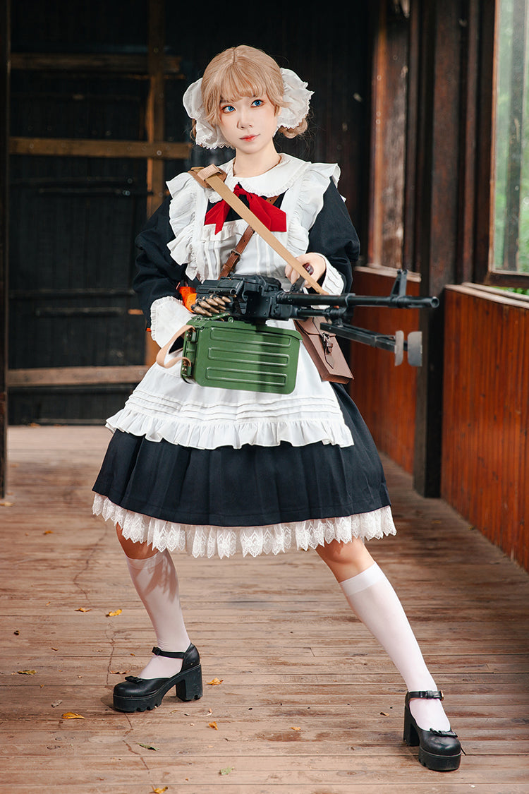 Lolita Dress - Violent Maid, 2 Colors, Puff Sleeves, Long Sleeves, Classic Style - additional product view 8