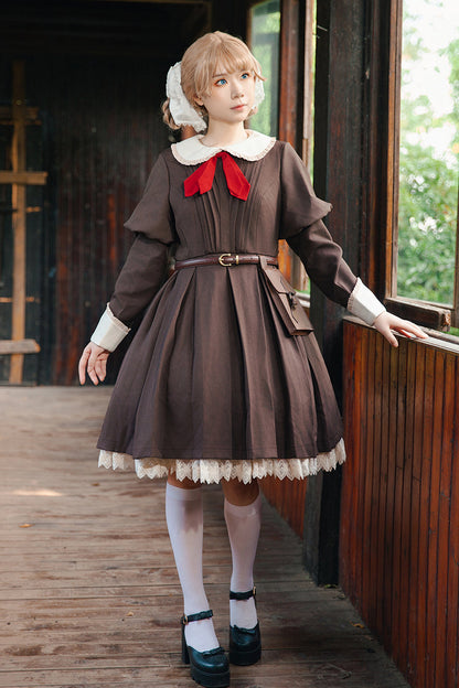 Lolita Dress - Violent Maid, 2 Colors, Puff Sleeves, Long Sleeves, Classic Style - additional product view 10