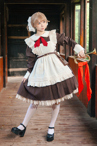 Lolita Dress - Violent Maid, 2 Colors, Puff Sleeves, Long Sleeves, Classic Style - main product image