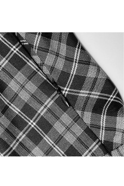Lolita Dress - White/black Plaid Front Chest, 2 Colors, Plaid, Zipper Detail - additional product view 7