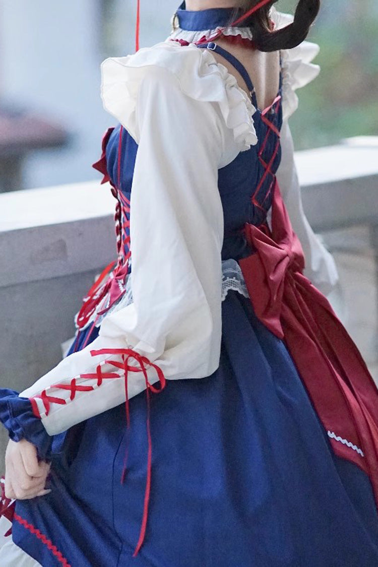 Lolita Dress - White/blue Snow White Love Song, 2 Colors, Long Sleeves, Sweet Style - additional product view 10