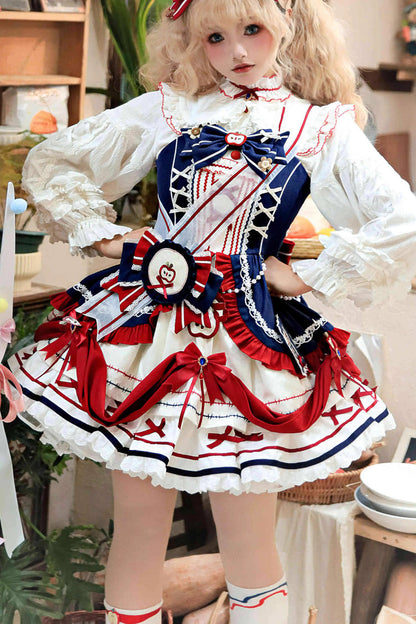 Lolita Dress - Witch Gina, Multi-Color, Printed, Sweet Style, Bow Detail - additional product view 4