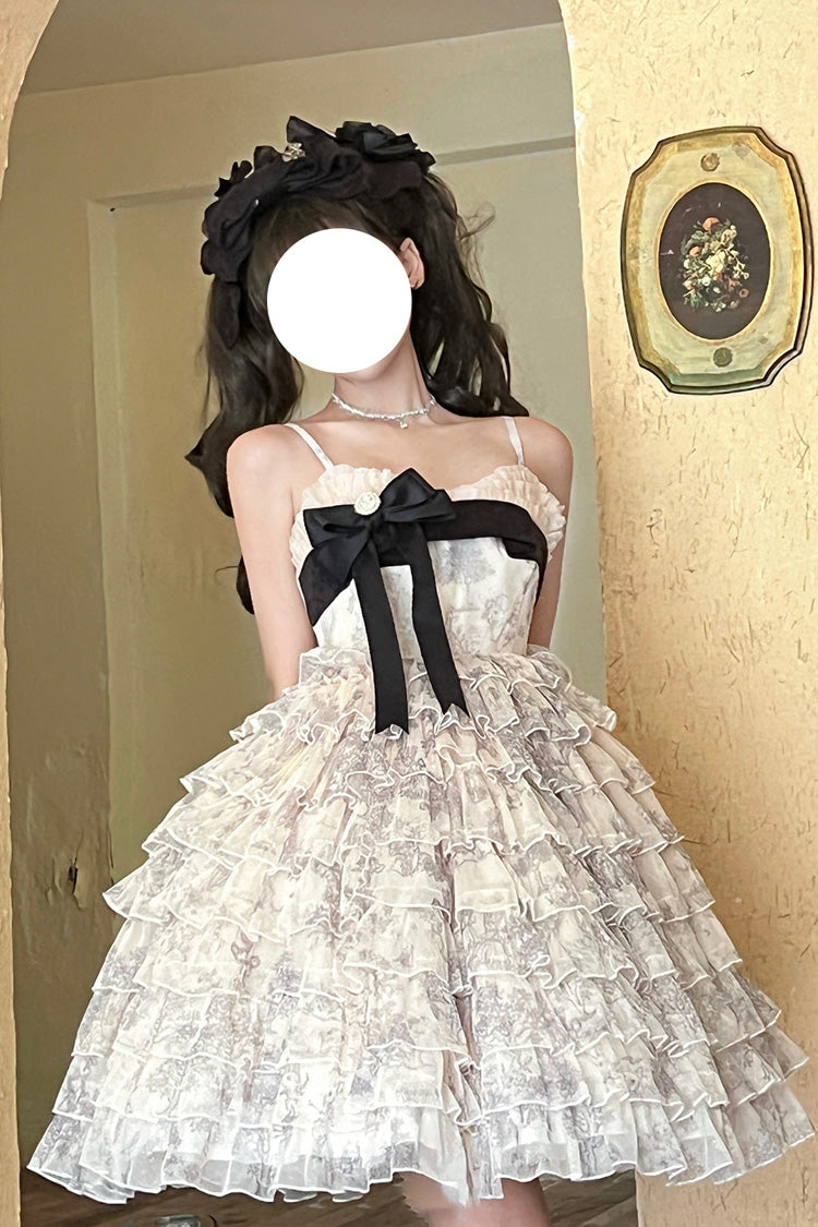 Lolita Dress - Wonderland Travels, Multi-Color, Sweet Style, Bow Detail, Ruffled - additional product view 9