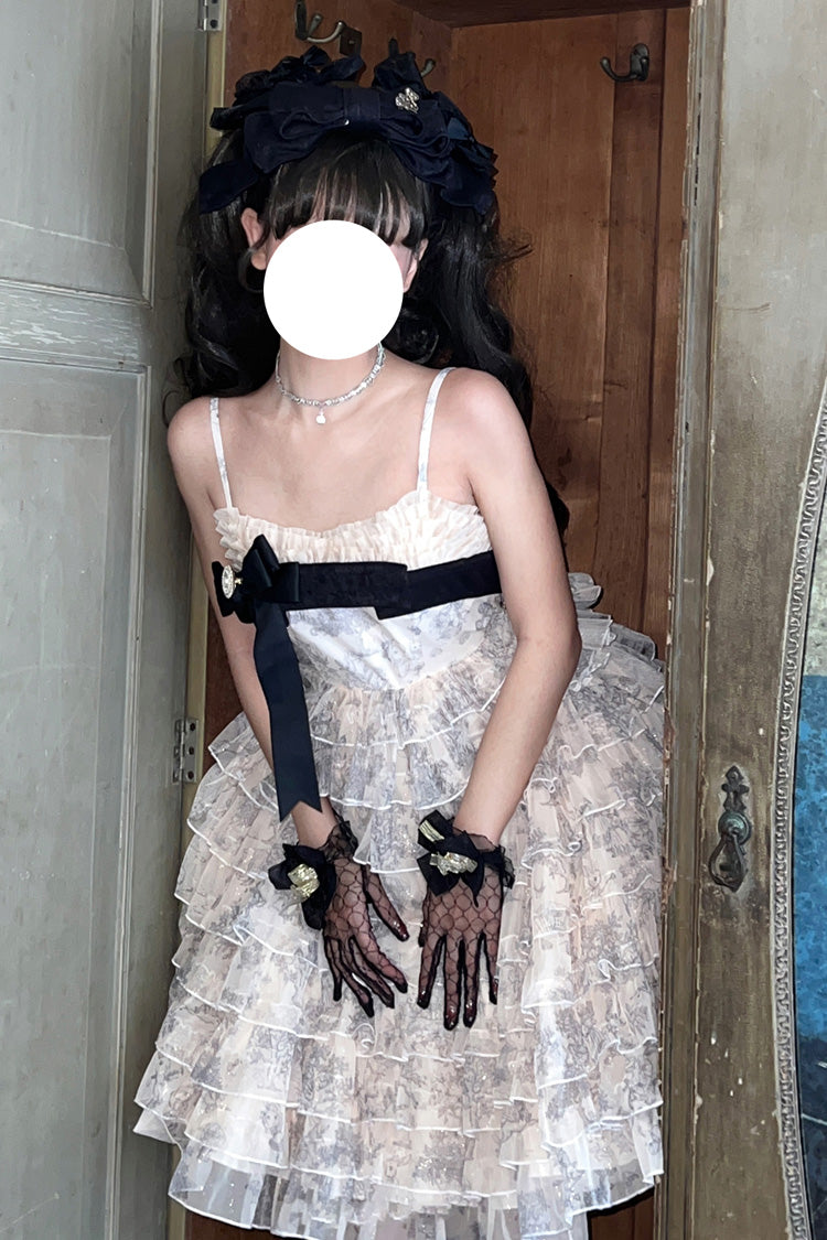 Lolita Dress - Wonderland Travels, Multi-Color, Sweet Style, Bow Detail, Ruffled - additional product view 10