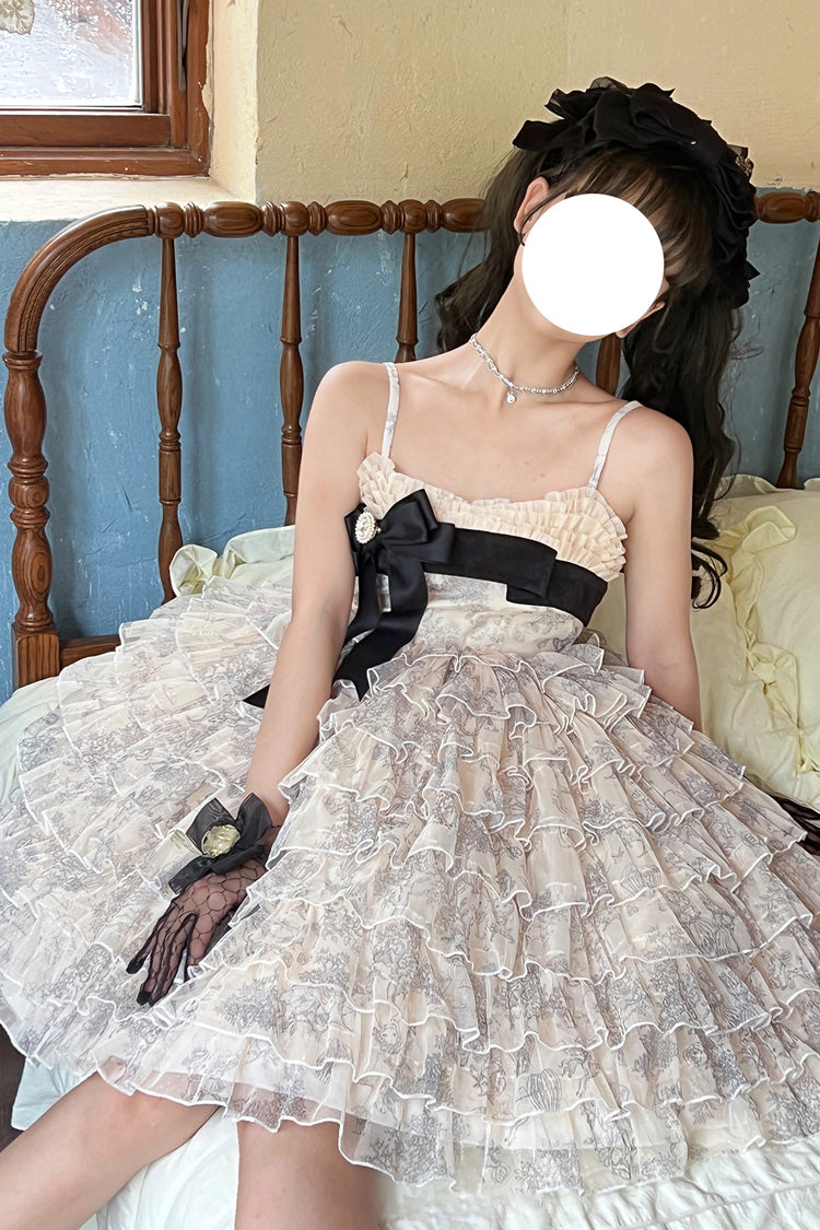 Lolita Dress - Wonderland Travels, Multi-Color, Sweet Style, Bow Detail, Ruffled - additional product view 11
