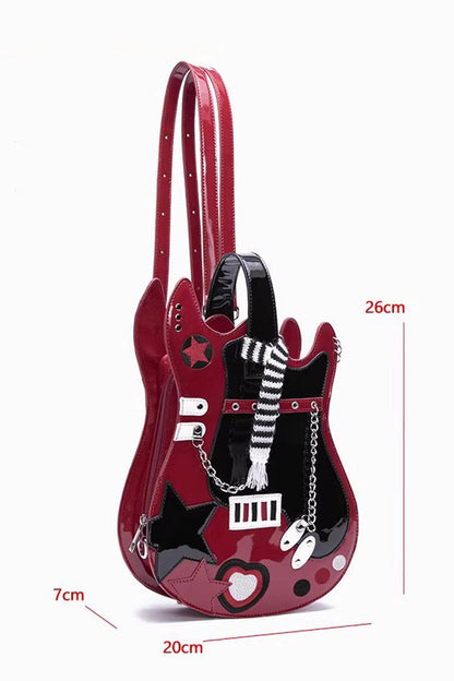 Lolita Itabag - Guitar Heart Creative, 4 Colors, Embroidered, Sweet Style - additional product view 3