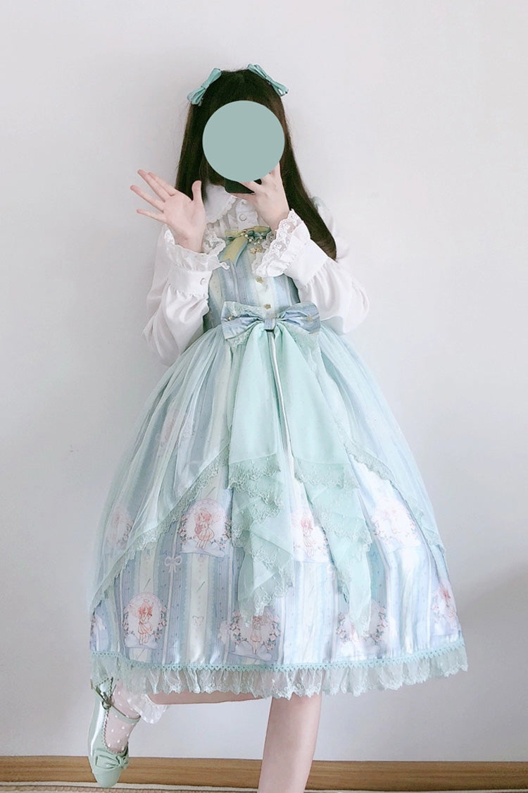 Lolita JSK Dress - Angel's Hymn, 2 Colors, Sweet Style, Bow Detail, Ruffled - additional product view 4