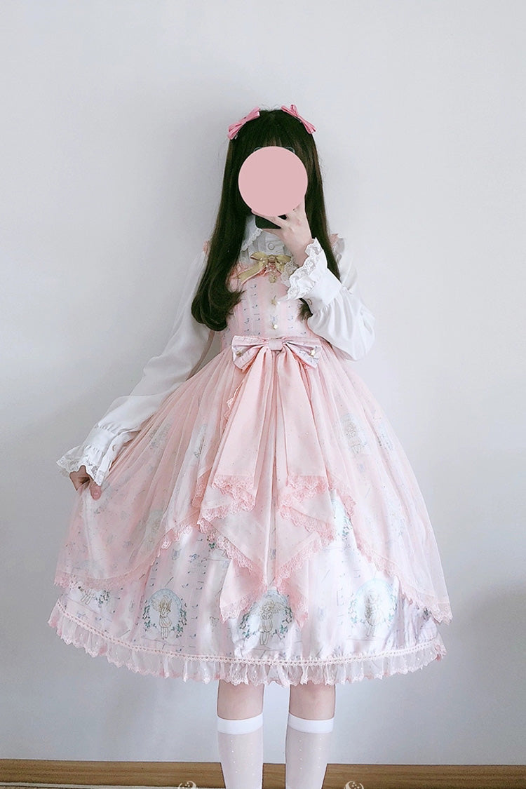 Lolita JSK Dress - Angel's Hymn, 2 Colors, Sweet Style, Bow Detail, Ruffled - additional product view 5
