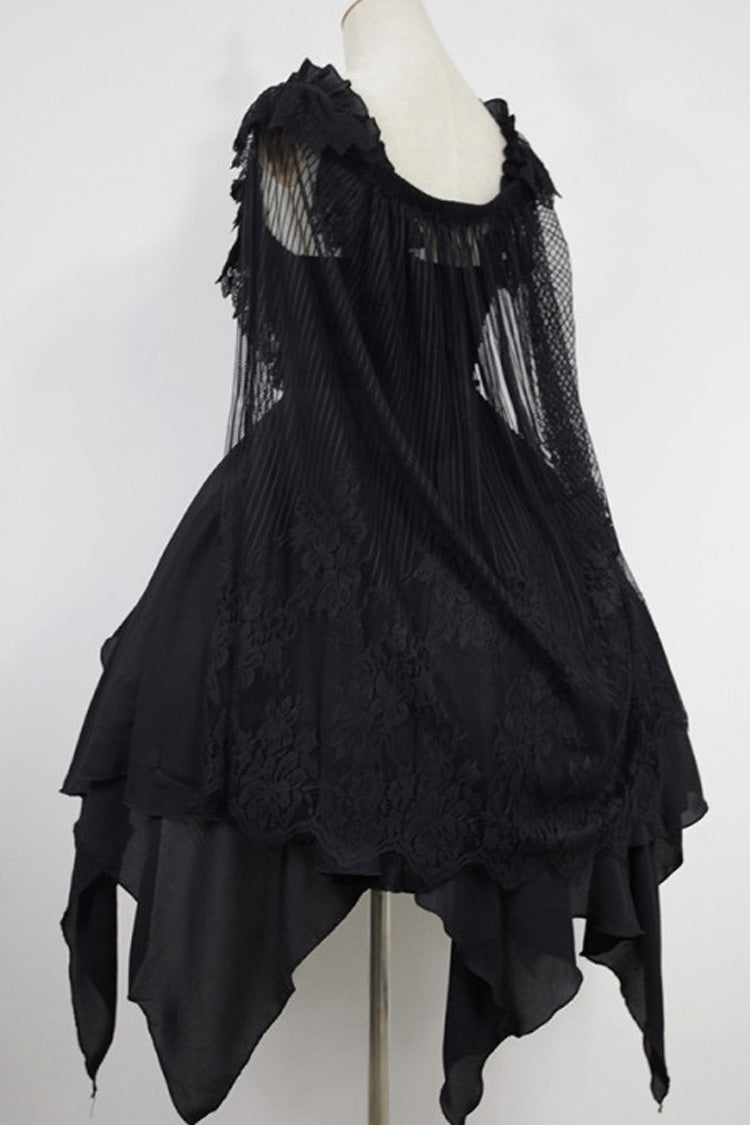 Lolita JSK Dress - Ballet Of The Dead, 2 Colors, Lace Trim, Embroidered, Layered - additional product view 5