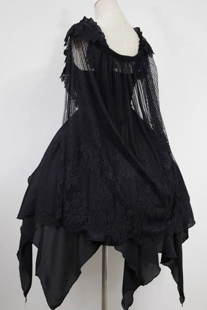 Lolita JSK Dress - Ballet Of The Dead, 2 Colors, Lace Trim, Embroidered, Layered - additional product view 5