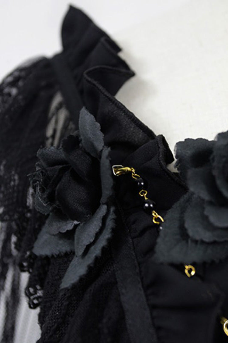 Lolita JSK Dress - Ballet Of The Dead, 2 Colors, Lace Trim, Embroidered, Layered - additional product view 9