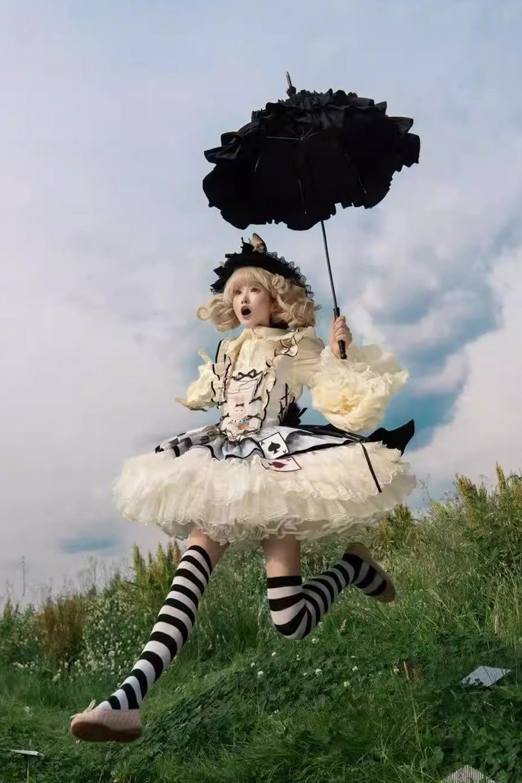 Lolita JSK Dress - Binky Bunny Magic, 2 Colors, Square Collar, Lace Trim, Ruffled - additional product view 6