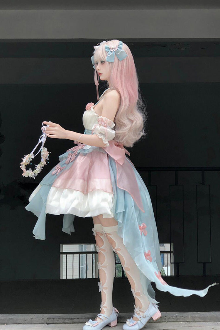 Lolita JSK Dress - Camellia Covenant, 2 Colors, Ruffled, Lace-Up, Halterneck - additional product view 9