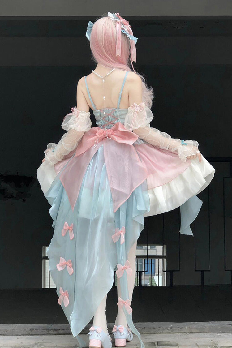 Lolita JSK Dress - Camellia Covenant, 2 Colors, Ruffled, Lace-Up, Halterneck - additional product view 10