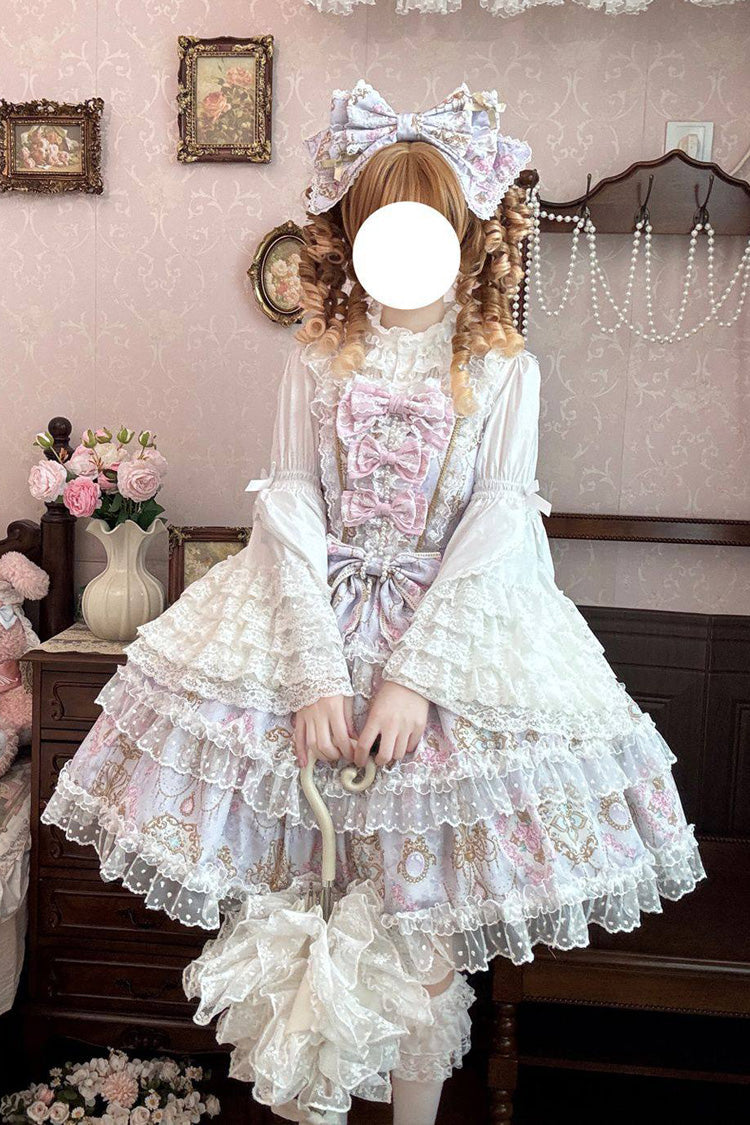Lolita JSK Dress - Candelabrum Elegy, Purple, Printed, Layered, Sweet Style - additional product view 2