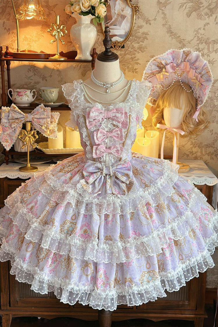 Lolita JSK Dress - Candelabrum Elegy, Purple, Printed, Layered, Sweet Style - additional product view 3