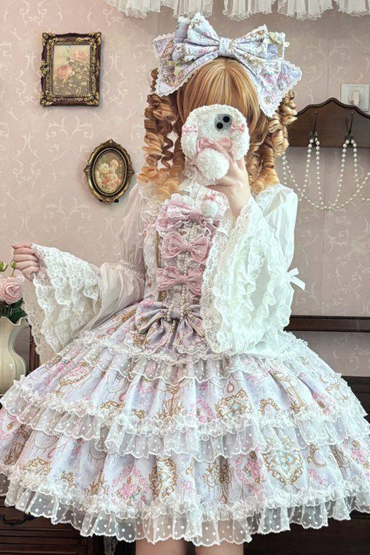 Lolita JSK Dress - Candelabrum Elegy, Purple, Printed, Layered, Sweet Style - additional product view 4