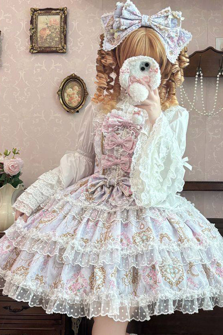Lolita JSK Dress - Candelabrum Elegy, Purple, Printed, Layered, Sweet Style - main product image