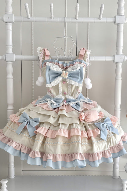 Lolita JSK Dress - Candied Pastry Crisp, 3 Colors, Ruffled, Layered, Sweet Style - additional product view 3
