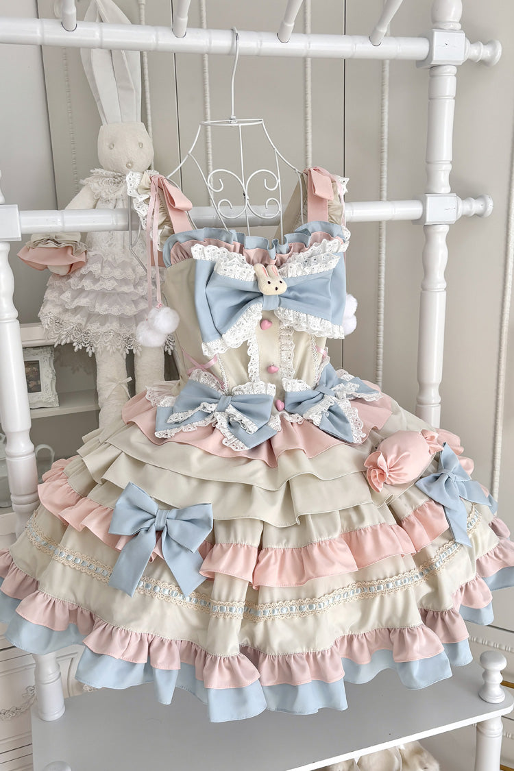 Lolita JSK Dress - Candied Pastry Crisp, 3 Colors, Ruffled, Layered, Sweet Style - additional product view 4