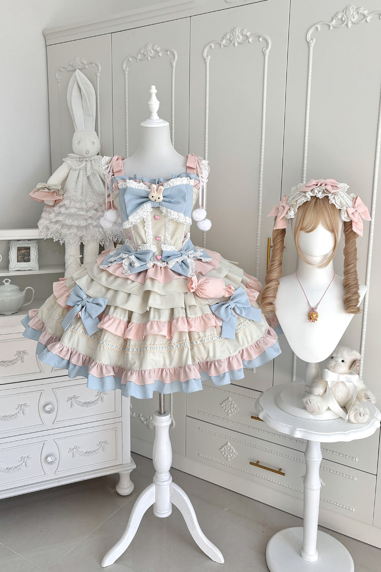 Lolita JSK Dress - Candied Pastry Crisp, 3 Colors, Ruffled, Layered, Sweet Style - additional product view 5
