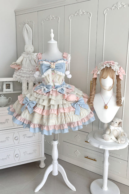 Lolita JSK Dress - Candied Pastry Crisp, 3 Colors, Ruffled, Layered, Sweet Style - additional product view 5