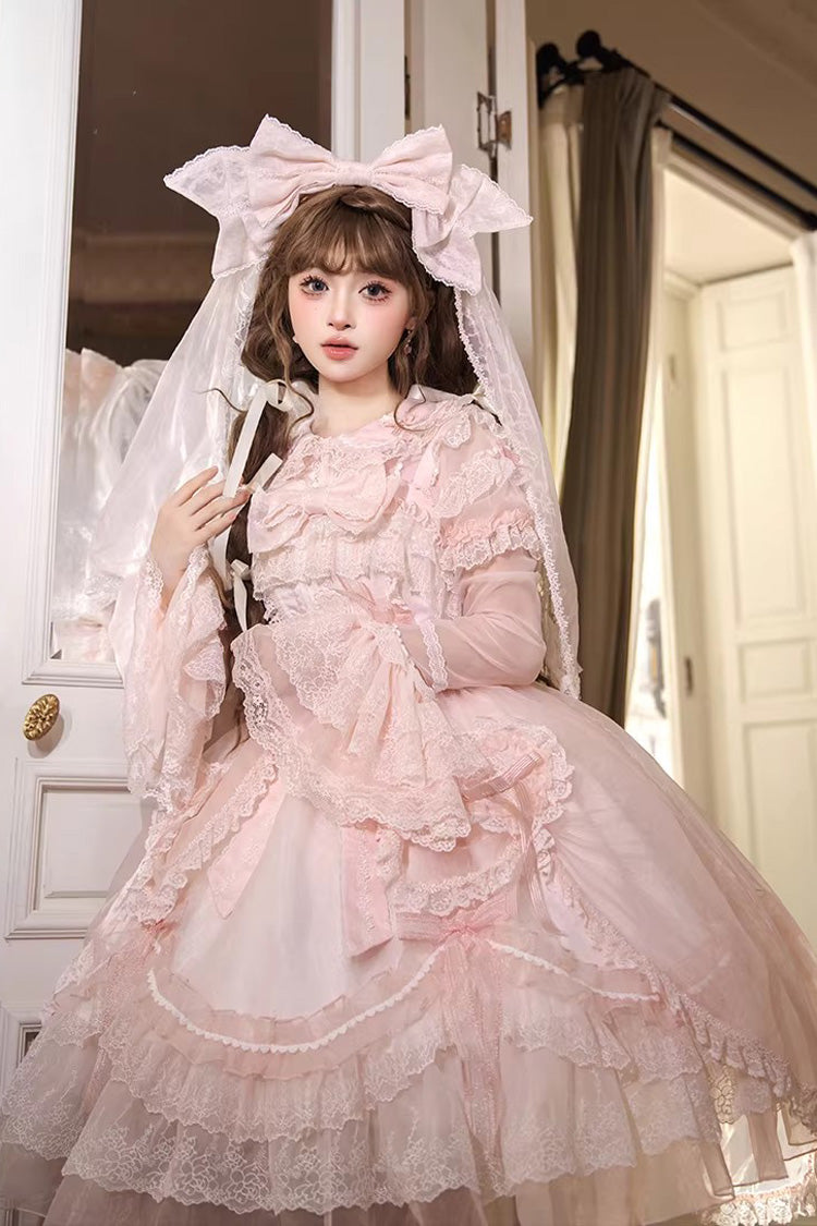 Lolita JSK Dress - Candy Flavor, Pink, Square Collar, Ruffled, Sweet Style - additional product view 3
