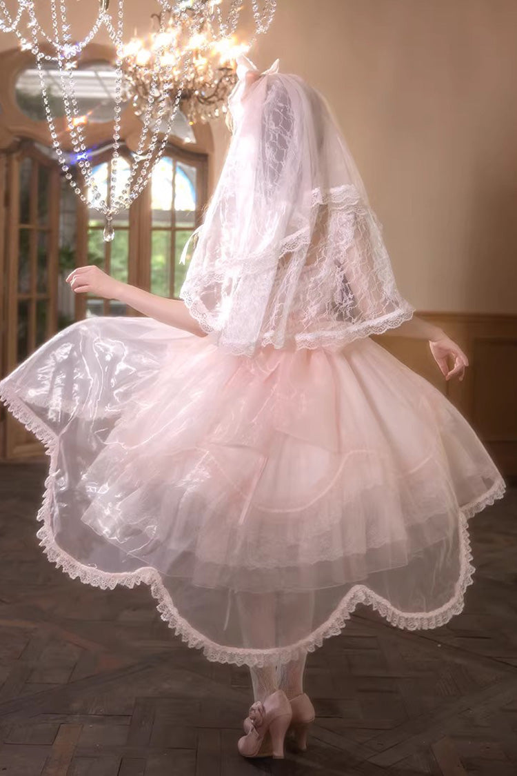 Lolita JSK Dress - Candy Flavor, Pink, Square Collar, Ruffled, Sweet Style - additional product view 6