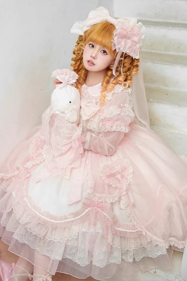 Lolita JSK Dress - Candy Flavor, Pink, Square Collar, Ruffled, Sweet Style - additional product view 7