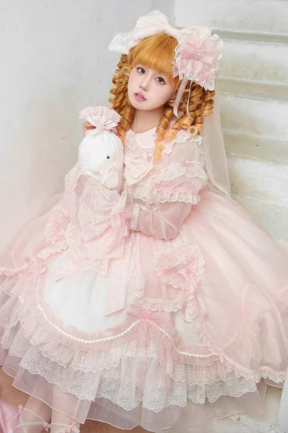 Lolita JSK Dress - Candy Flavor, Pink, Square Collar, Ruffled, Sweet Style - additional product view 7