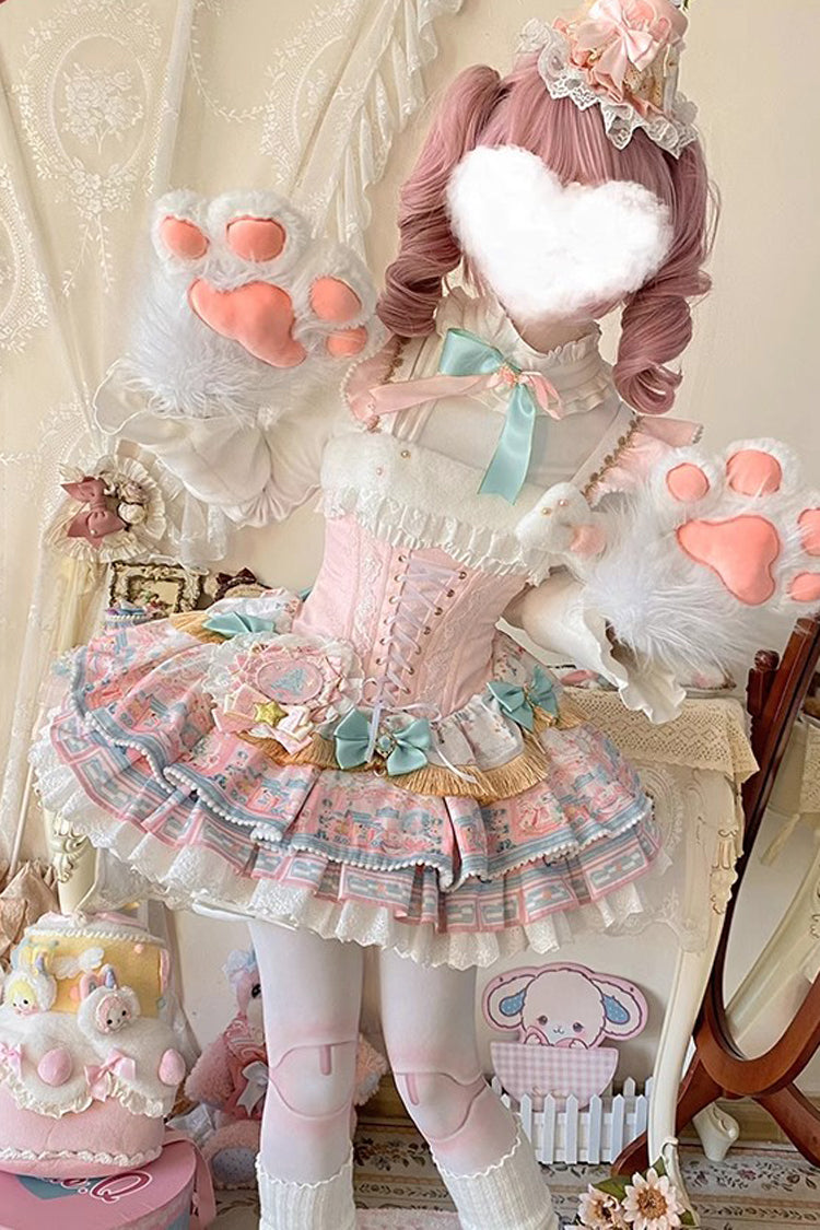 Lolita JSK Dress - Candy House, Pink, Lace-Up, Sweet Style, Ballet-Inspired Style - additional product view 2
