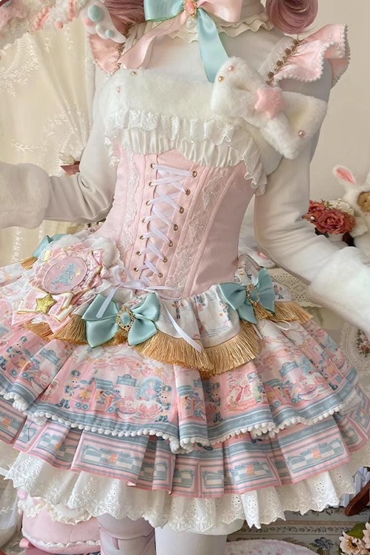 Lolita JSK Dress - Candy House, Pink, Lace-Up, Sweet Style, Ballet-Inspired Style - additional product view 3
