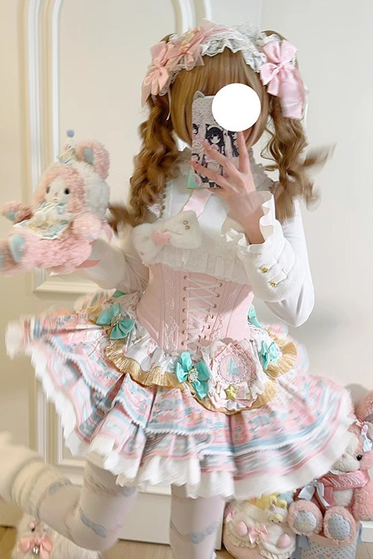 Lolita JSK Dress - Candy House, Pink, Lace-Up, Sweet Style, Ballet-Inspired Style - additional product view 4