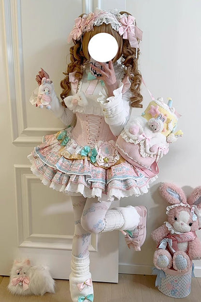 Lolita JSK Dress - Candy House, Pink, Lace-Up, Sweet Style, Ballet-Inspired Style - additional product view 6