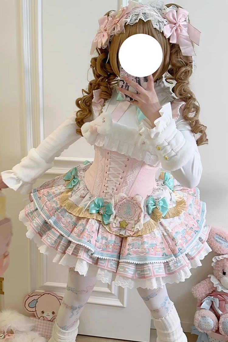 Lolita JSK Dress - Candy House, Pink, Lace-Up, Sweet Style, Ballet-Inspired Style - additional product view 8