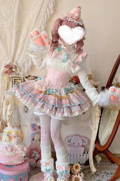 Lolita JSK Dress - Candy House, Pink, Lace-Up, Sweet Style, Ballet-Inspired Style - additional product view 9