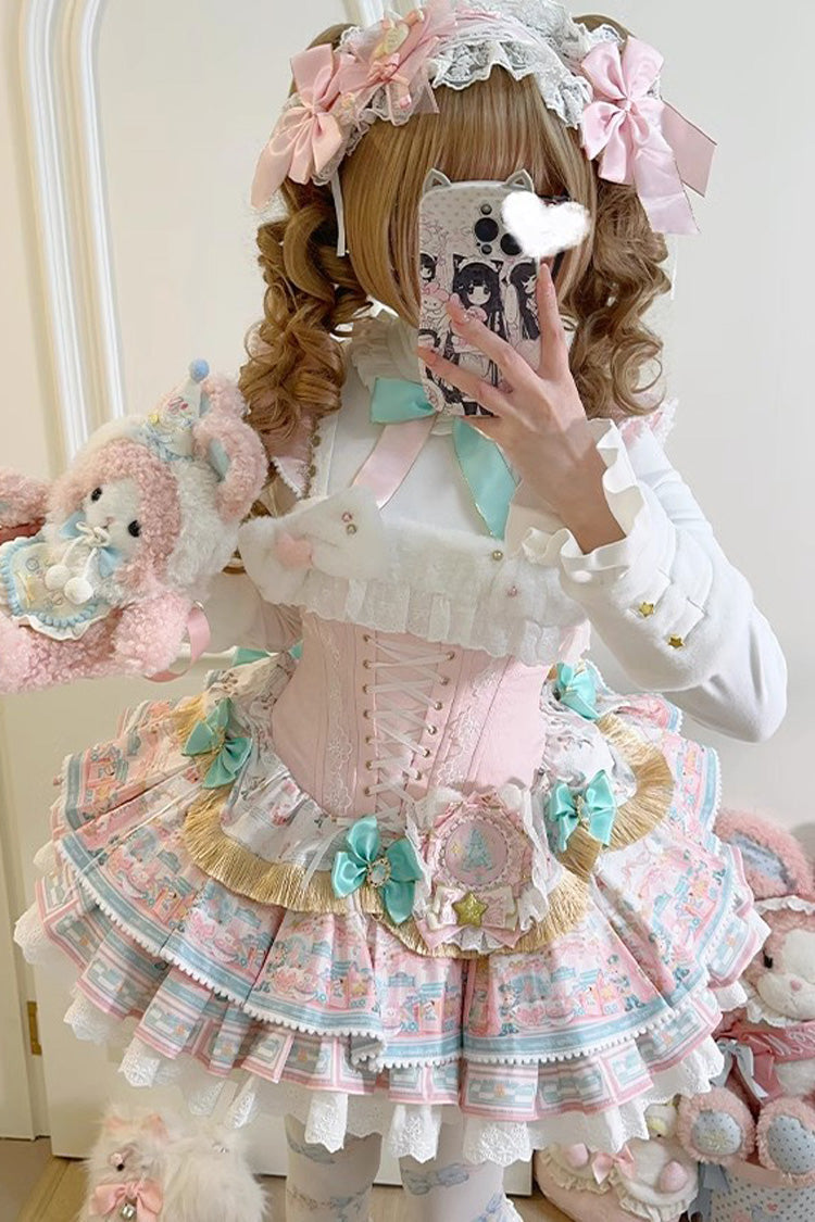 Lolita JSK Dress - Candy House, Pink, Lace-Up, Sweet Style, Ballet-Inspired Style - additional product view 14