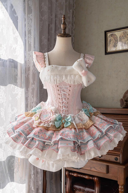 Lolita JSK Dress - Candy House, Pink, Lace-Up, Sweet Style, Ballet-Inspired Style - main product image