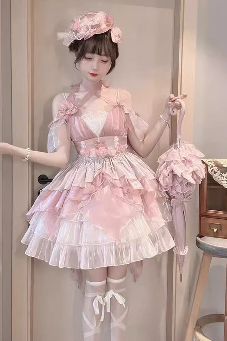 Lolita JSK Dress - Cat Fairy Multi-layer, Pink, Ruffled, Sweet Style - additional product view 3