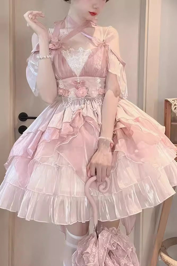 Lolita JSK Dress - Cat Fairy Multi-layer, Pink, Ruffled, Sweet Style - additional product view 4