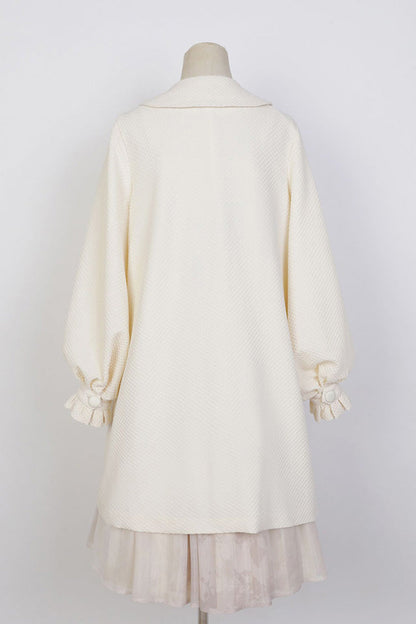 Lolita JSK Dress - Chinese Style Bronzing Flower, White, Embroidered, Sweet Style - additional product view 4