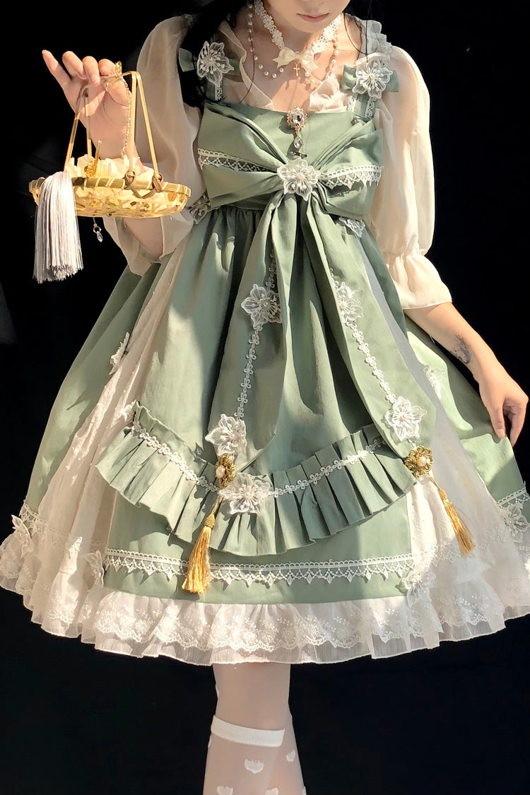 Lolita JSK Dress - Chinese Style Rainbow Fairy, 3 Colors, Sweet Style - S Green / M Green / L Green option
