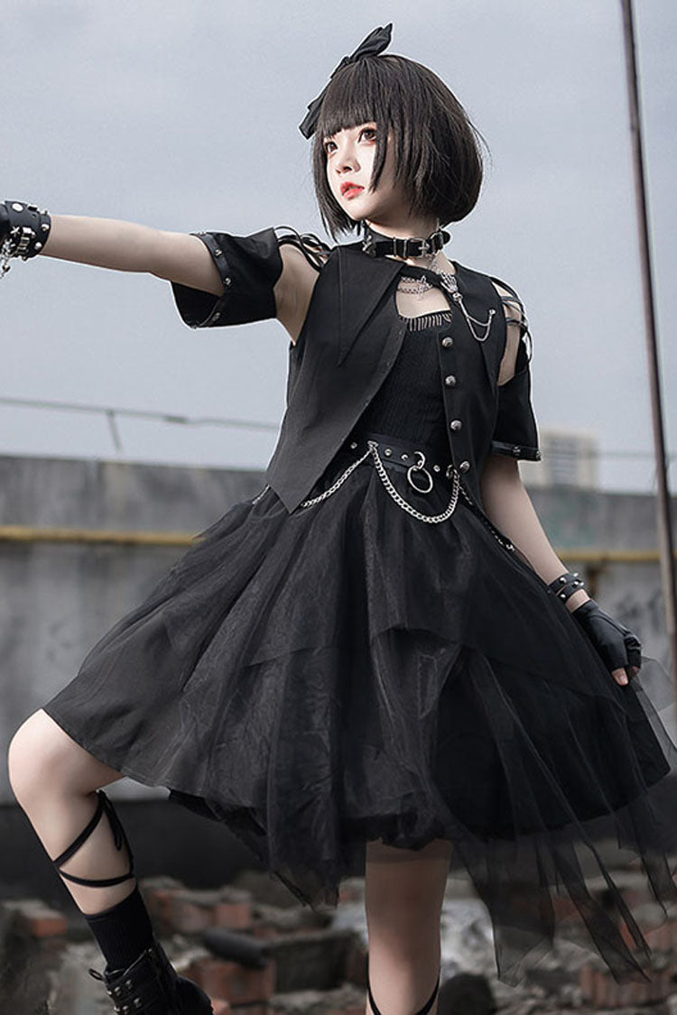 Lolita JSK Dress - Dark Praise Of The Black Crow, Black, Gothic Style, Punk Style - additional product view 2