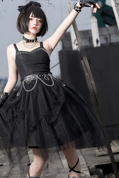 Lolita JSK Dress - Dark Praise Of The Black Crow, Black, Gothic Style, Punk Style - additional product view 4
