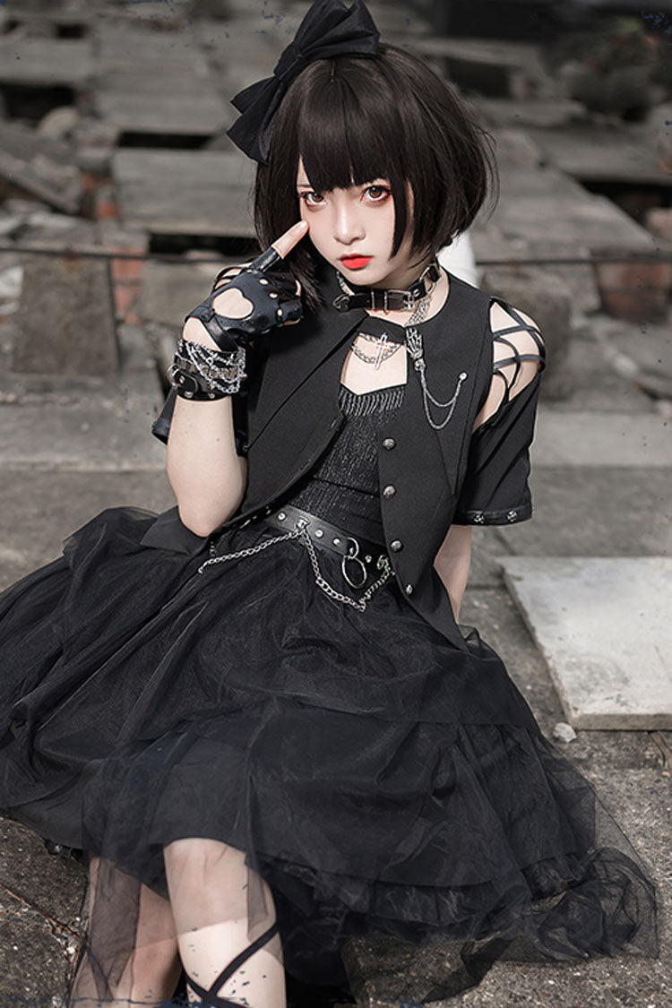 Lolita JSK Dress - Dark Praise Of The Black Crow, Black, Gothic Style, Punk Style - additional product view 5