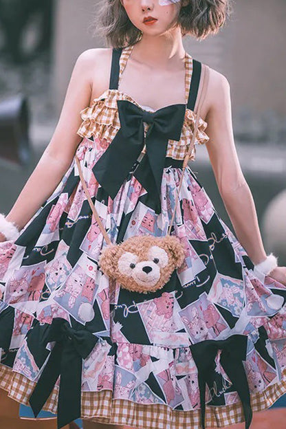 Lolita JSK Dress - Detachable Shoulder Strap &, 2 Colors, Detachable Detail, Sweet Style - main product image