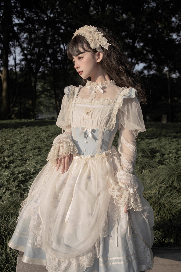 Lolita JSK Dress - Dream Doll Ballet Rabbit Print, 2 Colors, Sweet Style, Printed - additional product view 11