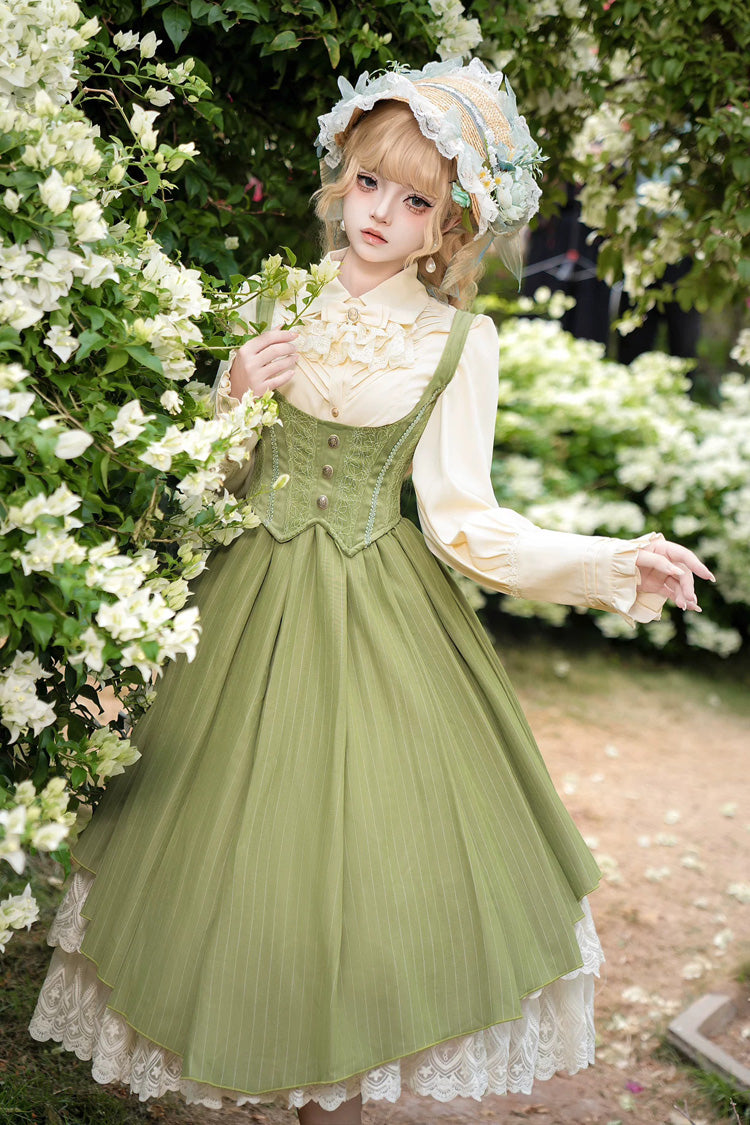 Lolita JSK Dress - Dreamlike Realm, 13 Colors, Ruffled, Printed, Embroidered - additional product view 5