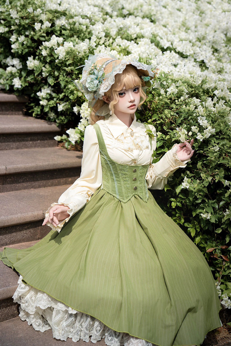 Lolita JSK Dress - Dreamlike Realm, 13 Colors, Ruffled, Printed, Embroidered - additional product view 6