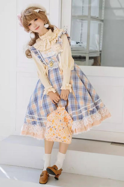 Lolita JSK Dress - Endless Summer, 2 Colors, High Waist, Lace Trim, Ruffled - additional product view 3